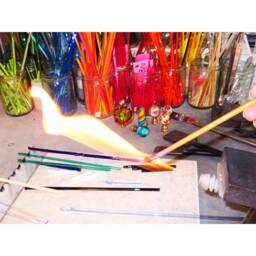 Finials For Lamps - Handmade Venetian Glass Floral Lamp Finials Peachy Pink Flower - thumbnail 3