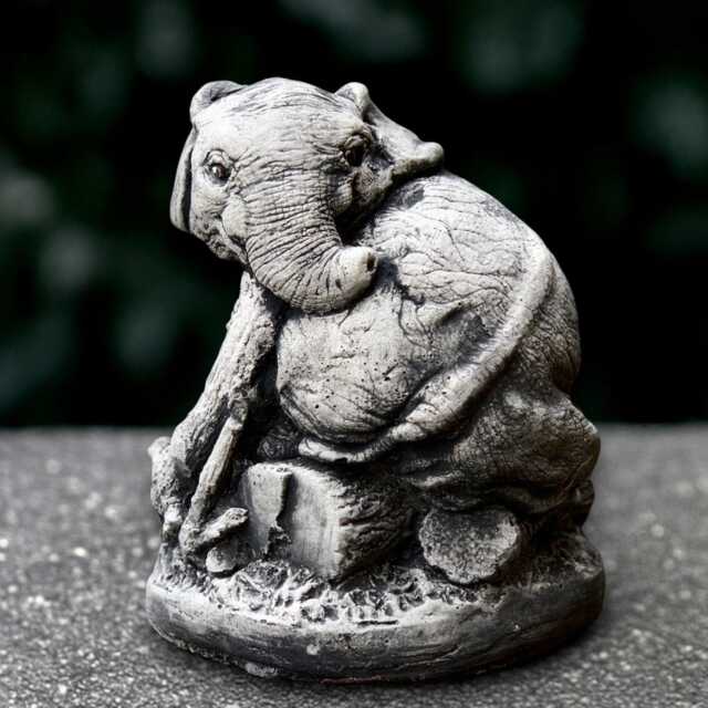 Gothic Elephant Sculpture Concrete Statue Cement Animal Figurine Front Door Decoration Handmade Decor Elephant Lover Gift - image 1