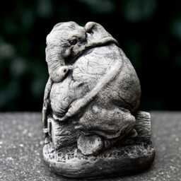 Gothic Elephant Sculpture Concrete Statue Cement Animal Figurine Front Door Decoration Handmade Decor Elephant Lover Gift - thumbnail 3