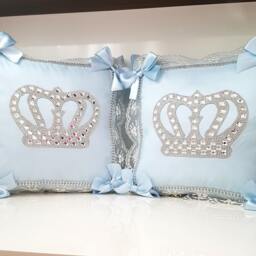 Baby Boy Pillow, Crown Shower Gift, Prince Room Decor, Nursery Shower, Baby Boy Gift - thumbnail 3