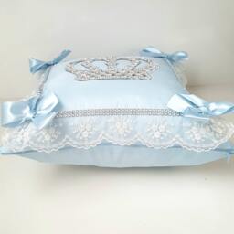 Baby Boy Pillow, Crown Shower Gift, Prince Room Decor, Nursery Shower, Baby Boy Gift - thumbnail 2