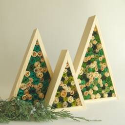 Handmade Reclaimed Wood Christmas Trees Set Of 3 - Nordic Holiday Decor - thumbnail 4