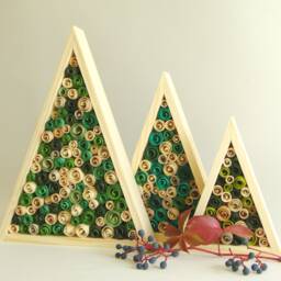 Handmade Reclaimed Wood Christmas Trees Set Of 3 - Nordic Holiday Decor - thumbnail 2