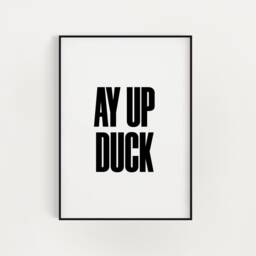 Ay Up Duck Print Northern Stoke Stokie Slang Wall Art - thumbnail 2