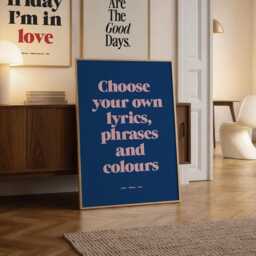 Custom Song Lyric - Choose Your Own No.2 Personalised Print Wall Art Music A3 A4 A5 Poster Gift - thumbnail 1