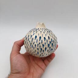 Ceramic Pomegranate, Home Decor, Judaica Art, Handmade Vase, Pomegranate Fruit Vase - thumbnail 4