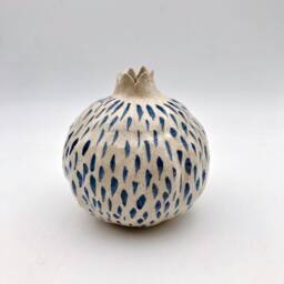 Ceramic Pomegranate, Home Decor, Judaica Art, Handmade Vase, Pomegranate Fruit Vase - thumbnail 3