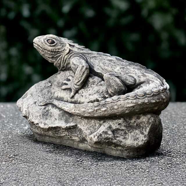 Fantasy Lizard Statue Mystical Reptile Sculpture Concrete Figurine Outdoor Animal Ornament Creature Decor Lizard Lover Gift - image 1