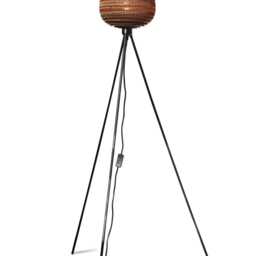 Cardboard Table Lamp, Minimalist Home Lighting, Eco-Friendly Handmade Lampshade - Organic M - thumbnail 4