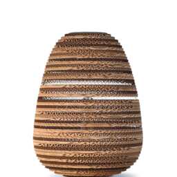 Cardboard Table Lamp, Minimalist Home Lighting, Eco-Friendly Handmade Lampshade - Organic M - thumbnail 3