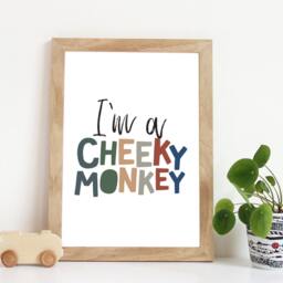 Boys Nursery Prints, Kids Wall Art, Jungle Animal Bedroom Decor, Playroom Blue, Decor - thumbnail 1