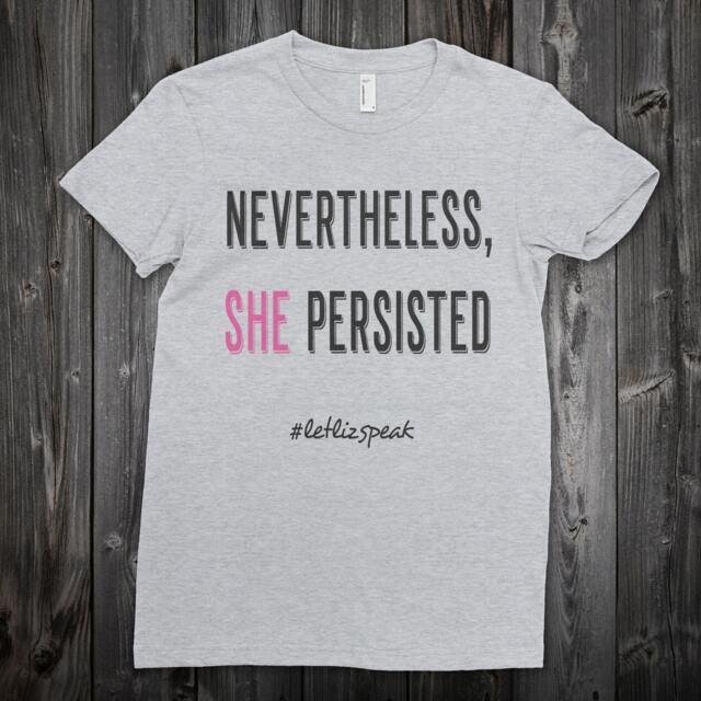 Nevertheless, She Persisted T-Shirt - Elizabeth Warren Political Feminist T-Shirt Coretta Scott King Democrat Shirt - image 1