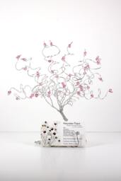 Business Card Holder Tree Swarovski Crystal Birthstone Wire Office Gift Decor