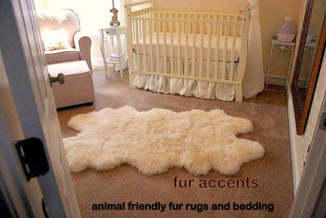 Plush Faux Fur Area Rug - Shaggy Sheepskin Pelt Throw, Usa Made - image 1