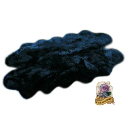 Plush Faux Fur Area Rug - Shaggy Sheepskin Pelt Throw, Usa Made - thumbnail 3