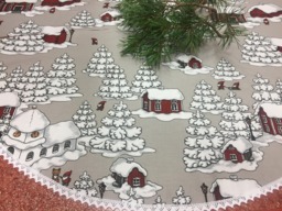Handmade Christmas Tree Skirt Swedish Scandinavian Design - thumbnail 1