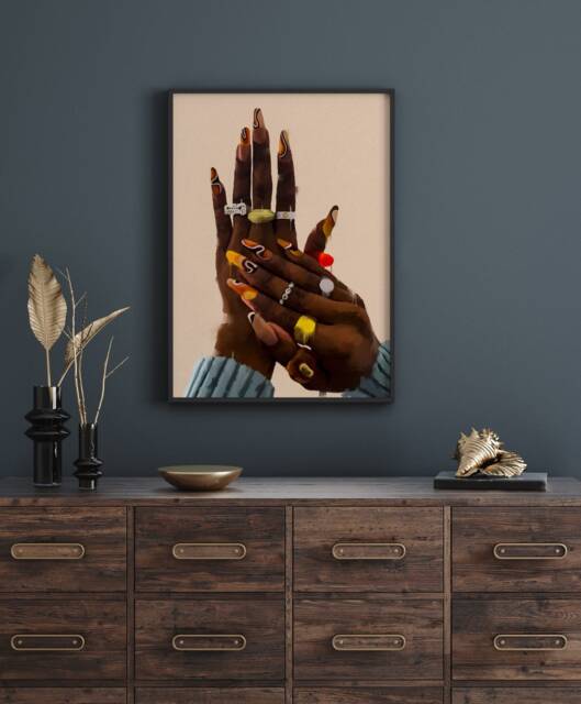 Black Hands Art - Print Poster Wall African [Frame Not Included] - image 1