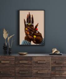 Black Hands Art - Print Poster Wall African [Frame Not Included] - thumbnail 1