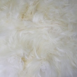 Handmade Round Icelandic Sheepskin Rug Creamy White Long Wool - thumbnail 4
