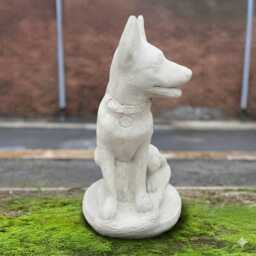 Large Concrete Dog Statue Sitting Stone Decor Pet Memorial Figurine Handmade Puppy Scupture Outdoor Cement Ornament Lover Gift - thumbnail 4