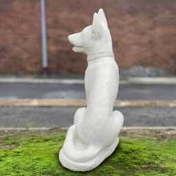 Large Concrete Dog Statue Sitting Stone Decor Pet Memorial Figurine Handmade Puppy Scupture Outdoor Cement Ornament Lover Gift - thumbnail 3
