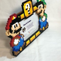 Mario Brothers Pixel Art Picture Frame - Gamer Gift, Desk Decor - thumbnail 2