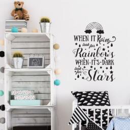 Rainbows & Stars Vinyl Wall Decal - Inspirational Nursery Decor - thumbnail 1