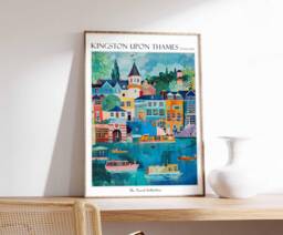 Kingston Upon Thames Art Print England Travel Poster - thumbnail 1