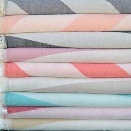 "Double Face Towel, Turkish Towel, Shower Towel, Beige & Cream Towel, Spa Towel, Organic Towel, Peshtemal, 34""x65" - thumbnail 3