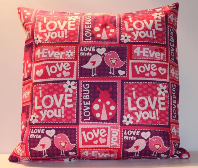 12x12 Valentine's Day Birds & Bugs Love Accent Pillow - image 1