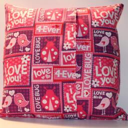 12x12 Valentine's Day Birds & Bugs Love Accent Pillow - thumbnail 3
