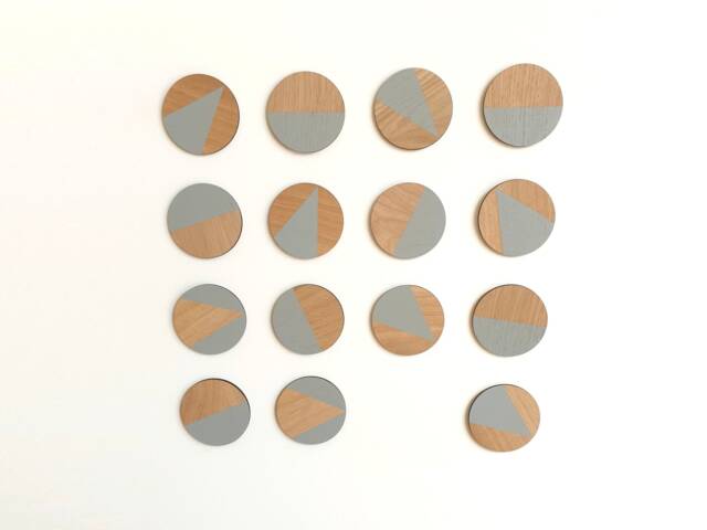 Grey Geometric Wall Art Laser Cut Plywood Wooden Decor Scandi Boho Wallart Circles Hand Painted Modern Decorative Big Statement UK