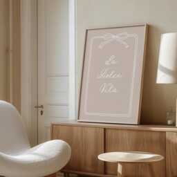 La Dolce Vita Print Beige Minimalist Italian Wall Art - thumbnail 2