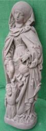 Saint Elisabeth Sculpture Figure Also Suitable For Hanging Made Of Artificial Sandstone in Antique Look V 16 - thumbnail 2