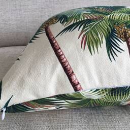 Tropical Palm Tree Cushion Cover Hawaiian Coastal Decor - thumbnail 2