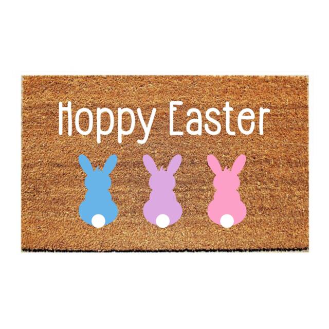 Custom Doormat - Hoppy Easter Bunnies - image 1