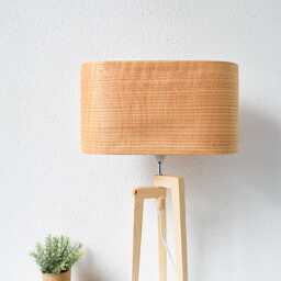 Oak Wood Table Lamp, Bedside Lamp For Scandinavian Vibes, Illuminate Your Space With A Rustic Decor Desk - thumbnail 2