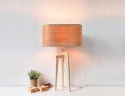 Oak Wood Table Lamp, Bedside Lamp For Scandinavian Vibes, Illuminate Your Space With A Rustic Decor Desk
