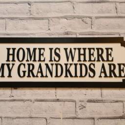 Home Is Where My Grandkids Are - Street Sign 3D Look Personalised Wall Mdf Decor Gift Upto 12 Names Laser Cut Home - thumbnail 4