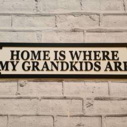 Home Is Where My Grandkids Are - Street Sign 3D Look Personalised Wall Mdf Decor Gift Upto 12 Names Laser Cut Home - thumbnail 3