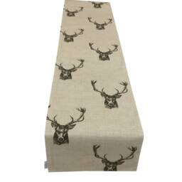 stag Throw Pillow Cover Beige Charcoal Country Home Decor - 24 Inch - thumbnail 2