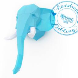 "Paper Trophy Elephant, ""The Big Five" - thumbnail 2