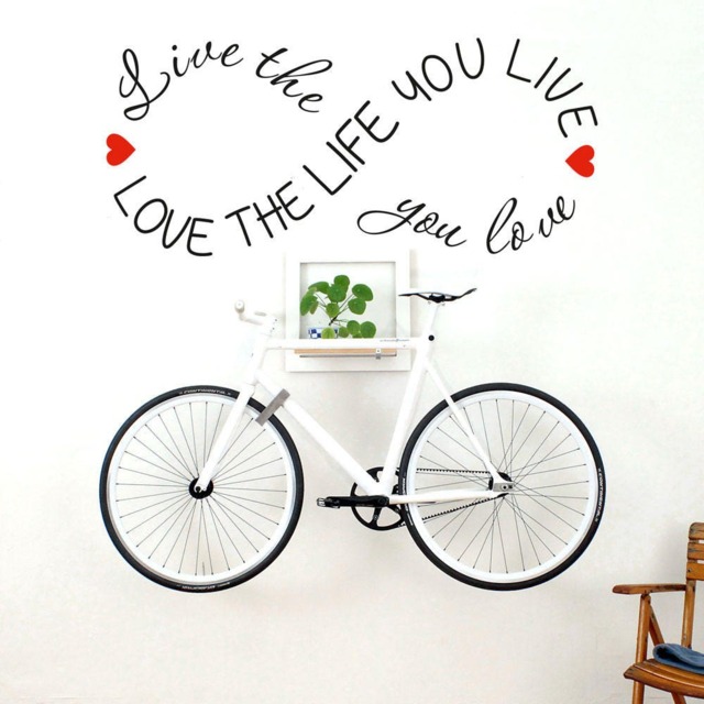 Motivational Quote Vinyl Wall Decal Love The Life You Live - image 1