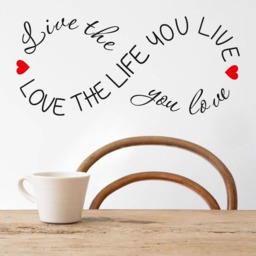 Motivational Quote Vinyl Wall Decal Love The Life You Live - thumbnail 3