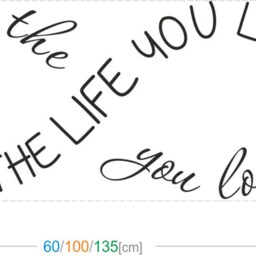 Motivational Quote Vinyl Wall Decal Love The Life You Live - thumbnail 2
