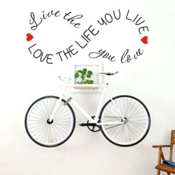 Motivational Quote Vinyl Wall Decal Love The Life You Live - thumbnail 1
