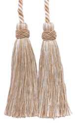 "D??copro Double Tassel Curtain & Drapery Tieback/Holdback, 4"", 26" - thumbnail 1