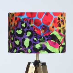 Lampshade Animal Leopard Print Neon Velvet - Drum Lamp Shade 25cm 30cm 35cm 40cm 45cm Table Lamp Shade, Ceiling Shade, Pendant - thumbnail 1