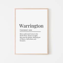 Warrington Print, Definition Wall Print For Warringtonians, Northern Towns Gallery - thumbnail 3