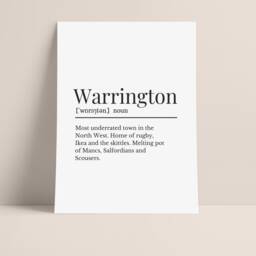 Warrington Print, Definition Wall Print For Warringtonians, Northern Towns Gallery - thumbnail 2